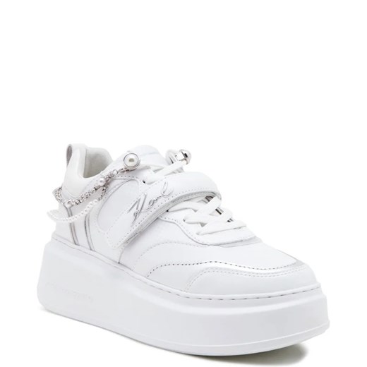 Buty sportowe damskie Karl Lagerfeld sneakersy białe wiązane skórzane 