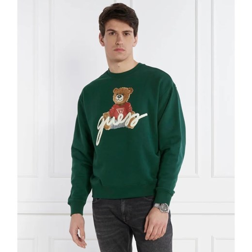 Bluza męska zielona Guess młodzieżowa