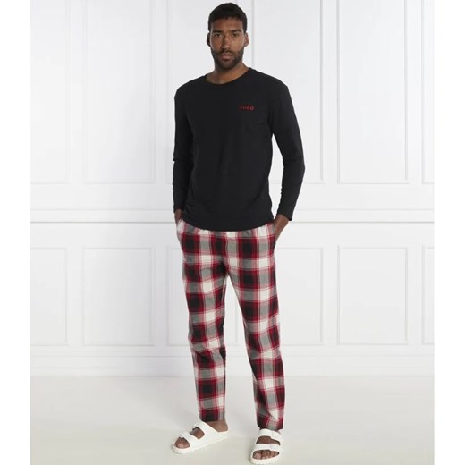 Hugo Bodywear Piżama Soft Check Long Set | Relaxed fit L okazja Gomez Fashion Store