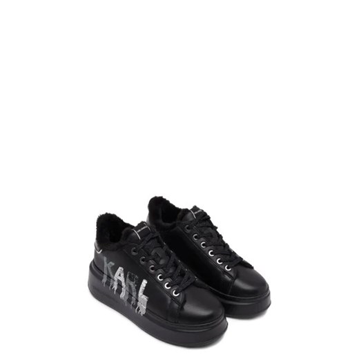 Buty sportowe damskie Karl Lagerfeld sneakersy na platformie z tworzywa sztucznego sznurowane 