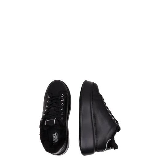 Buty sportowe damskie Karl Lagerfeld sneakersy czarne z tworzywa sztucznego sznurowane 