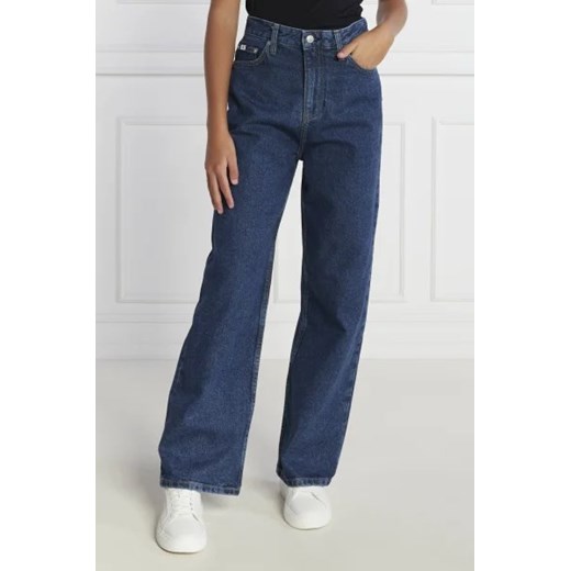 Granatowe jeansy damskie Calvin Klein 