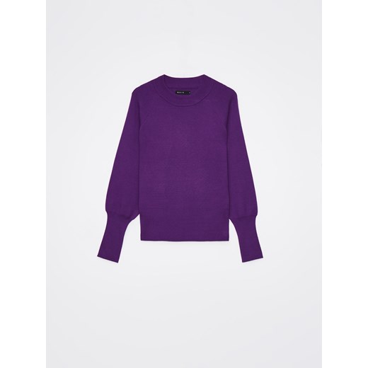 Mohito - Fioletowy sweter z wiskozą - ciemny fiolet ze sklepu Mohito w kategorii Swetry damskie - zdjęcie 169313838