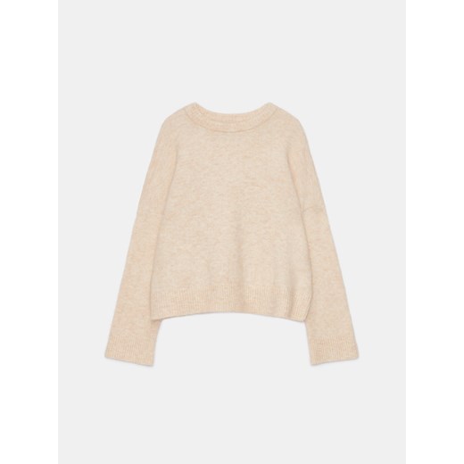 Mohito - Kremowy sweter z wełną - kremowy ze sklepu Mohito w kategorii Swetry damskie - zdjęcie 169314507