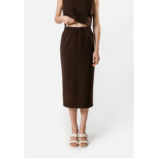 Brązowa długa spódnica z bawełny ze sklepu Molton w kategorii Spódnice - zdjęcie 169315537