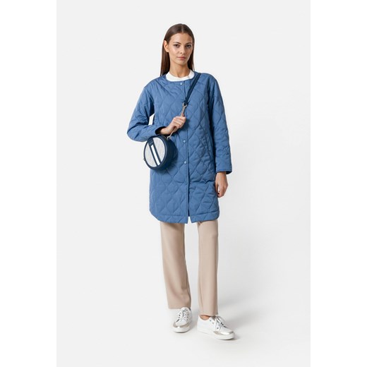 Niebieska pikowana kurtka ze sklepu Molton w kategorii Kurtki damskie - zdjęcie 169315556