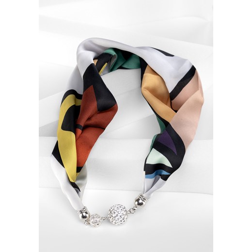 Naszyjnik z tkaniny satynowej z kolorowym wzorem ze sklepu Molton w kategorii Naszyjniki - zdjęcie 169315577