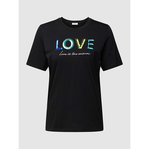 T-shirt z nadrukiem ze sloganem ze sklepu Peek&Cloppenburg  w kategorii Bluzki damskie - zdjęcie 169318286