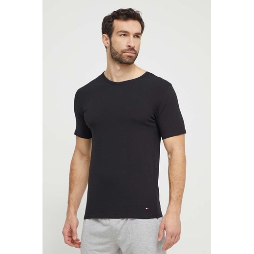 Tommy Hilfiger t-shirt bawełniany 3-pack męski kolor czarny gładki UM0UM03137 ze sklepu ANSWEAR.com w kategorii T-shirty męskie - zdjęcie 169324948