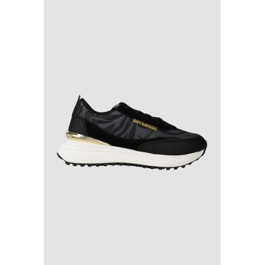 JUST CAVALLI Czarne damskie sneakersy Fondo Karina Dis, Rozmiar 38 ze sklepu outfit.pl w kategorii Buty sportowe damskie - zdjęcie 169326535