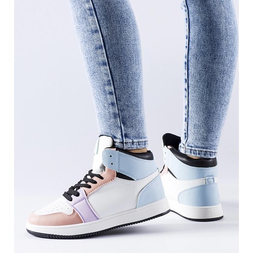 Różowo-niebieskie sneakersy za kostkę Eulalie ze sklepu gemre w kategorii Buty sportowe damskie - zdjęcie 169326967