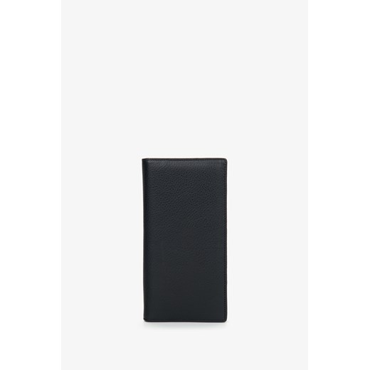 Estro: Czarny pojemny portfel męski ze skóry naturalnej ze sklepu Estro w kategorii Portfele męskie - zdjęcie 169330449