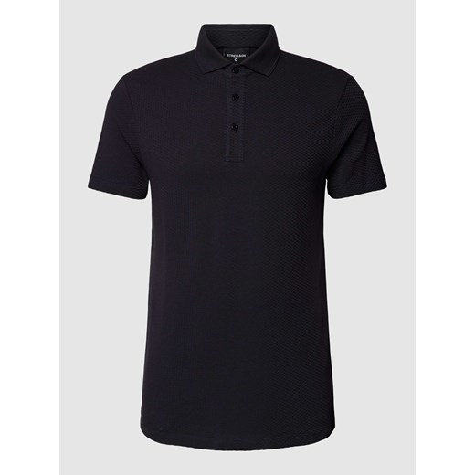 Koszulka polo z fakturowanym wzorem model ‘Fisher’ ze sklepu Peek&Cloppenburg  w kategorii T-shirty męskie - zdjęcie 169330946
