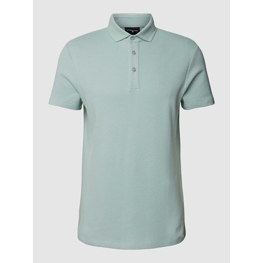Koszulka polo z fakturowanym wzorem model ‘Fisher’ ze sklepu Peek&Cloppenburg  w kategorii T-shirty męskie - zdjęcie 169331196