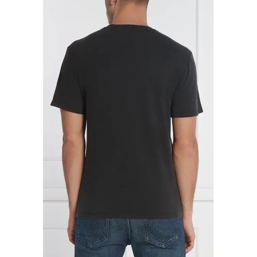 T-shirt męski czarny Replay z krótkim rękawem 