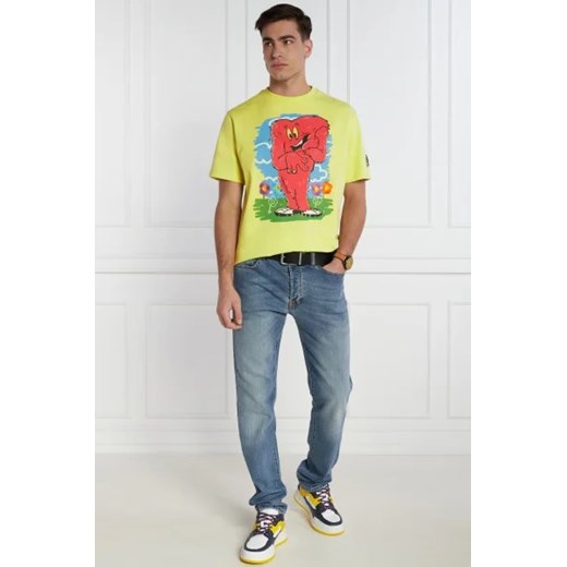T-shirt męski Iceberg w nadruki z krótkim rękawem młodzieżowy