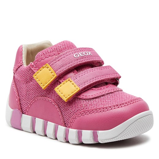 Buty sportowe dziecięce różowe Geox na rzepy