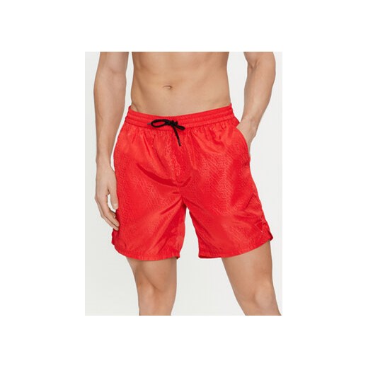 Guess Szorty kąpielowe F4GT05 WG292 Czerwony Regular Fit ze sklepu MODIVO w kategorii Kąpielówki - zdjęcie 169339885