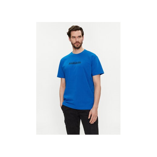 Napapijri T-Shirt NP0A4H8S Niebieski Regular Fit ze sklepu MODIVO w kategorii T-shirty męskie - zdjęcie 169339975
