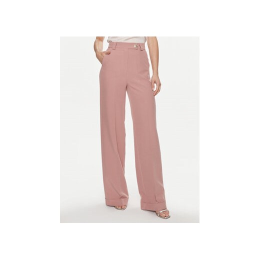 Maryley Spodnie materiałowe 24EB537/43BH Różowy Straight Leg ze sklepu MODIVO w kategorii Spodnie damskie - zdjęcie 169340058
