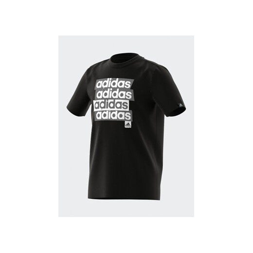 adidas T-Shirt HR8144 Czarny ze sklepu MODIVO w kategorii T-shirty chłopięce - zdjęcie 169340357