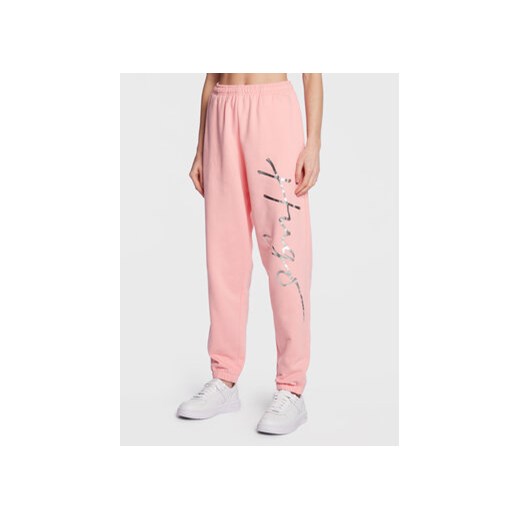 Hugo Spodnie dresowe 50484651 Różowy Relaxed Fit ze sklepu MODIVO w kategorii Spodnie damskie - zdjęcie 169341015