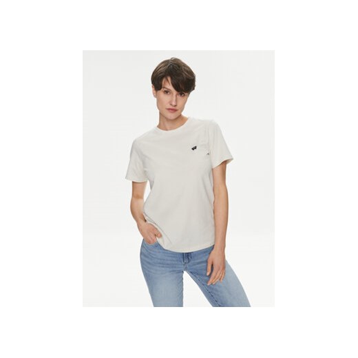 Wrangler T-Shirt 112350191 Écru Regular Fit ze sklepu MODIVO w kategorii Bluzki damskie - zdjęcie 169341278