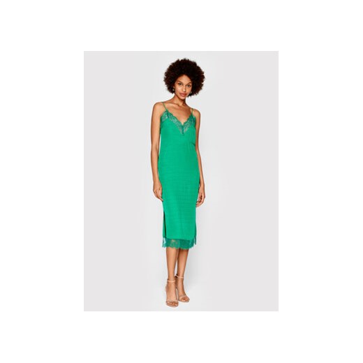 TWINSET Sukienka koktajlowa 222TP2092 Zielony Regular Fit ze sklepu MODIVO w kategorii Sukienki - zdjęcie 169341526