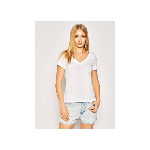 Calvin Klein Jeans T-Shirt J20J213570 Biały Slim Fit M wyprzedaż MODIVO
