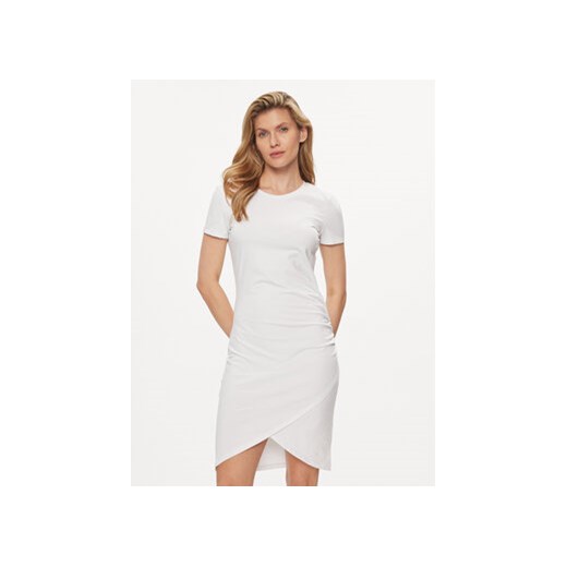 EA7 Emporio Armani Sukienka letnia 3DTA62 TJ01Z 1100 Biały Slim Fit ze sklepu MODIVO w kategorii Sukienki - zdjęcie 169341679