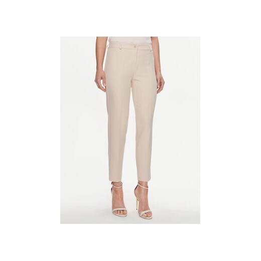 Maryley Spodnie materiałowe 24EB52Z/43GE Beżowy Slim Fit ze sklepu MODIVO w kategorii Spodnie damskie - zdjęcie 169341997