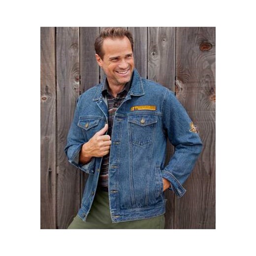 Niebieska, jeansowa kurtka Atlas For Men dostępne inne rozmiary Atlas For Men promocyjna cena