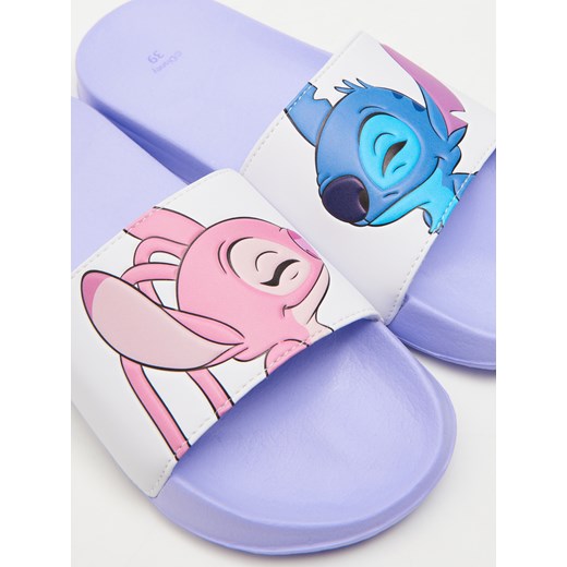 Cropp - Klapki Lilo i Stitch - fioletowy Cropp 38 wyprzedaż Cropp