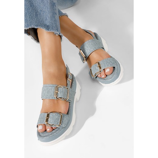 Niebieski sandały na platformie Raphaela ze sklepu Zapatos w kategorii Sandały damskie - zdjęcie 169344559