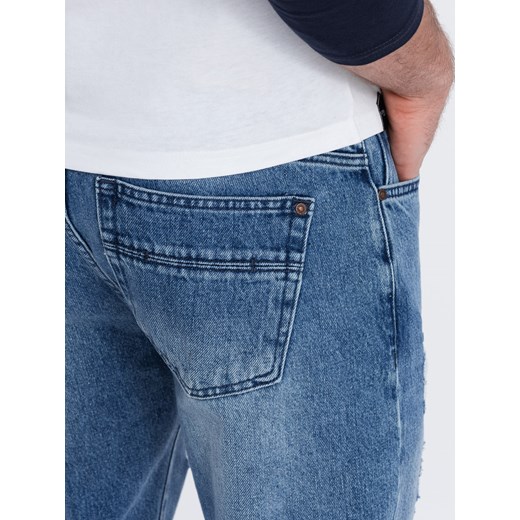Spodnie męskie jeansowe - niebieski V3 P1028 XXL Edoti