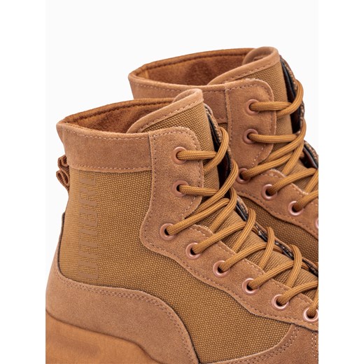 Buty męskie sneakersy za kostkę - camel V3 OM-FOBO-0122 45 Edoti