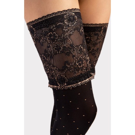 Pończochy samonośne z wysoką koronką Notte 40 DEN, Kolor czarny, Rozmiar 3, Fiore ze sklepu Intymna w kategorii Pończochy - zdjęcie 169389806