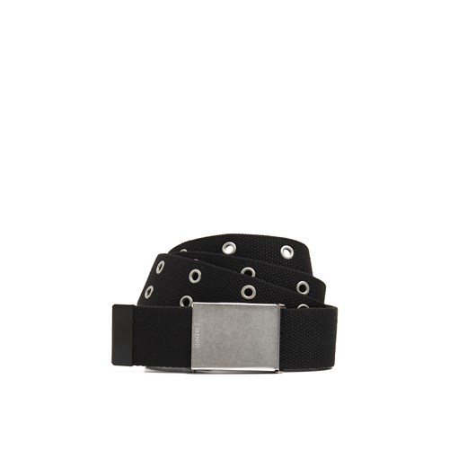 Cropp - Czarny pasek z metalowymi detalami - czarny ze sklepu Cropp w kategorii Paski męskie - zdjęcie 169390487