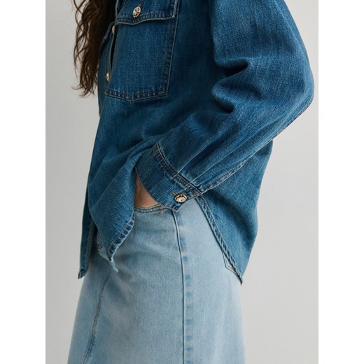 Koszula damska Reserved niebieska z jeansu 