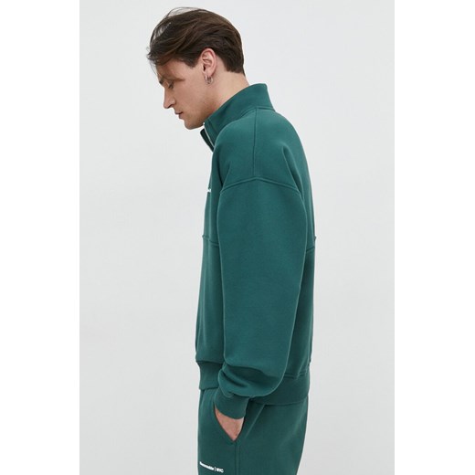 Abercrombie &amp; Fitch bluza męska kolor zielony gładka ze sklepu ANSWEAR.com w kategorii Bluzy męskie - zdjęcie 169395826