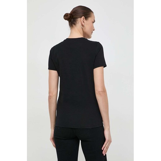 Elisabetta Franchi t-shirt bawełniany damski kolor czarny Elisabetta Franchi 38 ANSWEAR.com