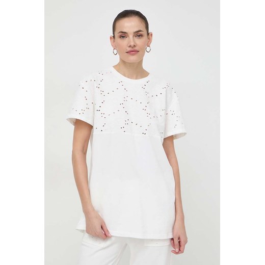 Twinset t-shirt damski kolor biały ze sklepu ANSWEAR.com w kategorii Bluzki damskie - zdjęcie 169396356