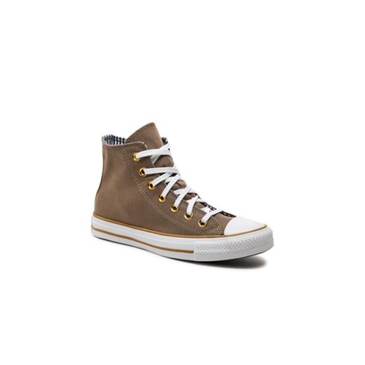 Trampki damskie brązowe Converse na lato sportowe 