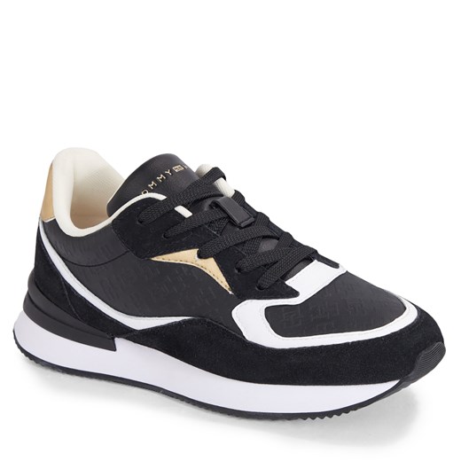 Buty sportowe damskie Tommy Hilfiger sneakersy sznurowane na płaskiej podeszwie na wiosnę