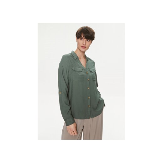 Vero Moda Koszula 10275283 Zielony Regular Fit ze sklepu MODIVO w kategorii Koszule damskie - zdjęcie 169405559