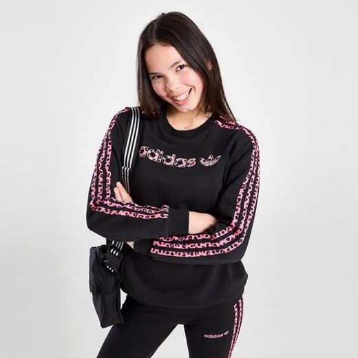 ADIDAS BLUZA LEOPARD INFILL CREW BLK GIRL ze sklepu JD Sports  w kategorii Bluzy dziewczęce - zdjęcie 169406688