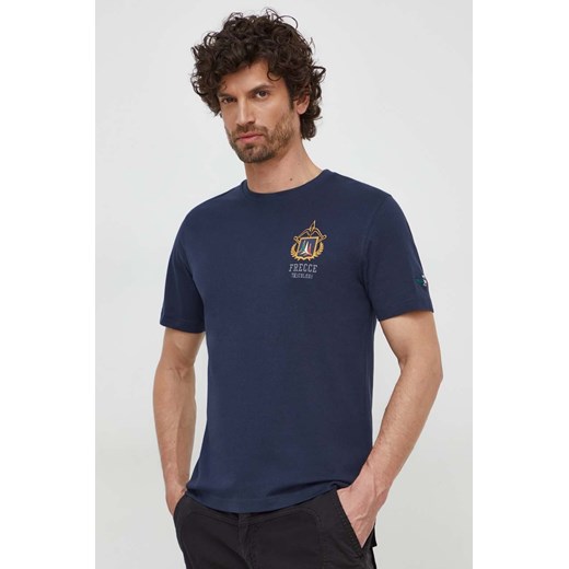 Aeronautica Militare t-shirt bawełniany męski kolor granatowy z aplikacją ze sklepu ANSWEAR.com w kategorii T-shirty męskie - zdjęcie 169407389