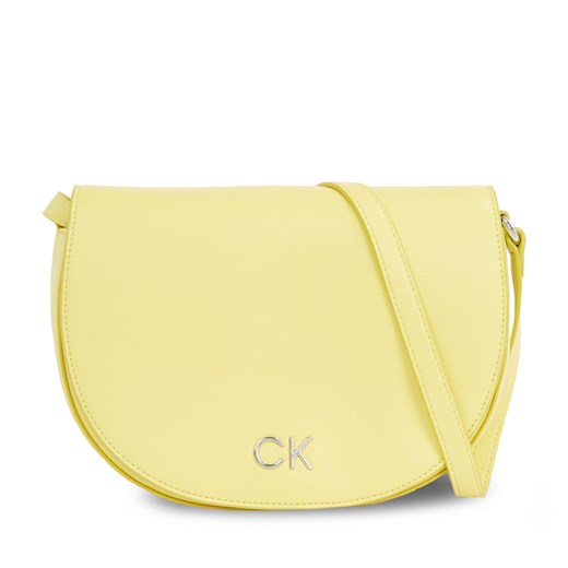 Torebka Calvin Klein Ck Daily Saddle Bag Pebble K60K611679 Żółty ze sklepu eobuwie.pl w kategorii Listonoszki - zdjęcie 169407709