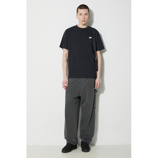 New Balance t-shirt bawełniany Small Logo męski kolor czarny z aplikacją MT41509BK ze sklepu PRM w kategorii T-shirty męskie - zdjęcie 169412726