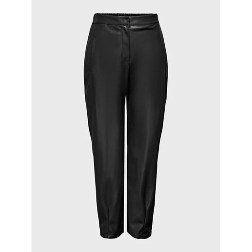 ONLY Spodnie z imitacji skóry Elizabeth 15266817 Czarny Regular Fit XS promocyjna cena MODIVO